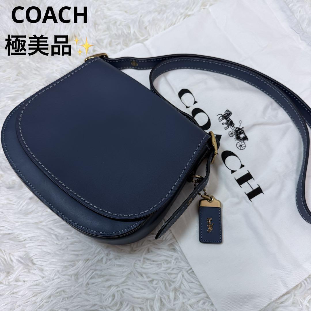 極美品 COACH コーチ サドルバッグ クロスボディ ショルダーバッグ レザー 20115拍卖