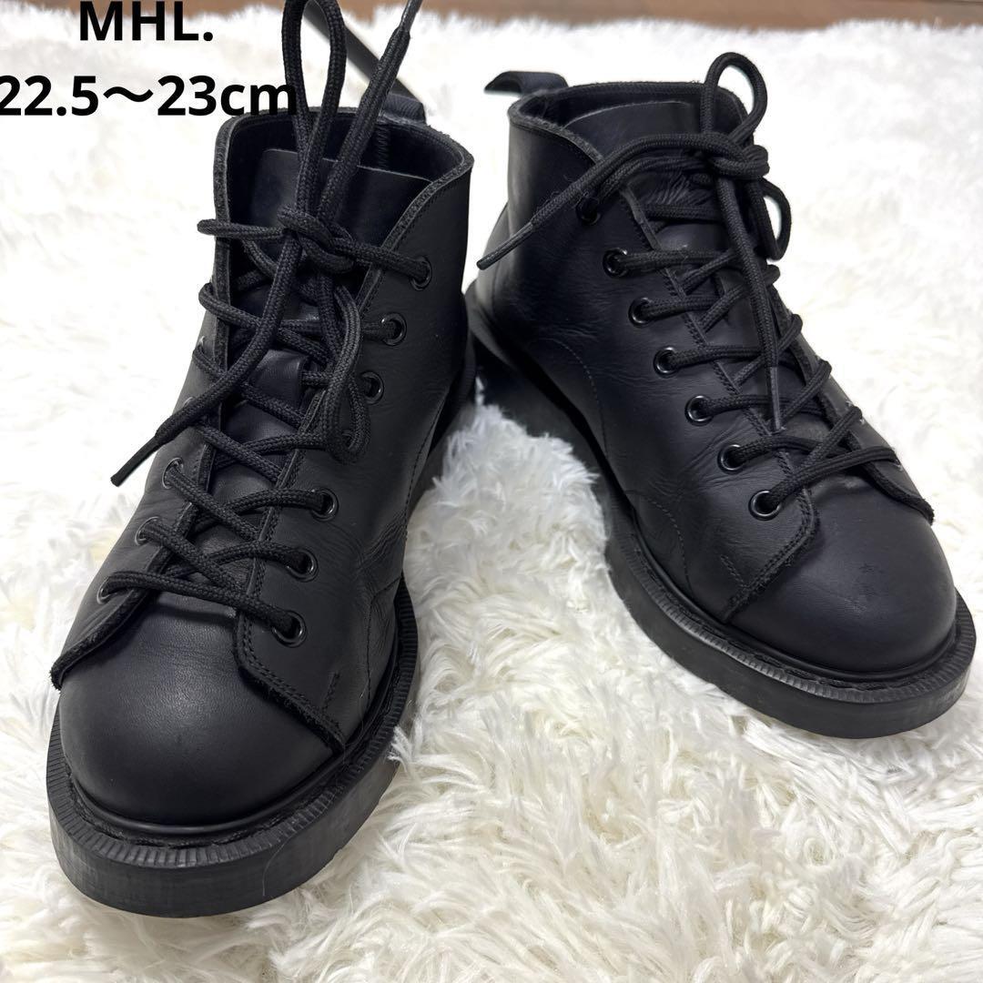 美品 SOLOVAIR FOR MHL. 別注 エムエイチエル ソロヴェアーモンキーブーツ モンキーブーツ拍卖