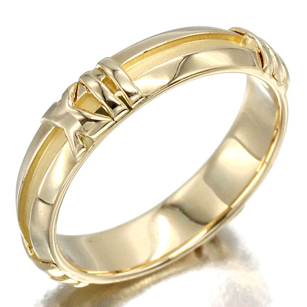 ティファニー TIFFANY&Co. K18YG アトラス ニューメリック リング 16号 イエローゴールド750 ブランド 指輪 アクセサリー拍卖