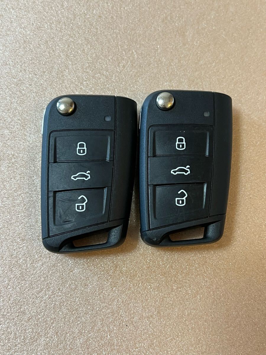 フォルクスワーゲン VW 純正 ポロ ゴルフ ヴァリアント ティグアン 020-180065 3ボタン (1)拍卖