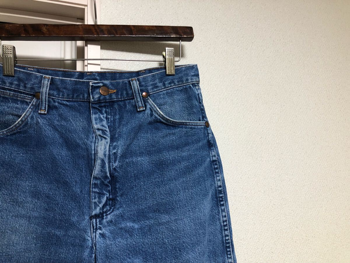 80sヴィンテージMADE IN USA Wrangler ラングラー936PWDデニムパンツ表記W33実測W84cmL72cmブリーチ拍卖