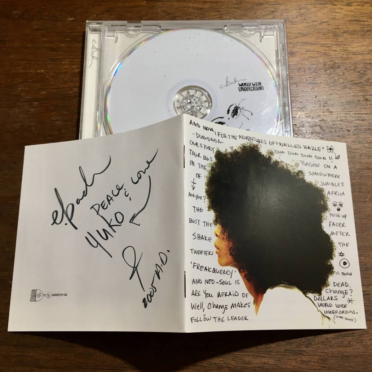 サイン入り / Erykah Badu / Worldwide Underground拍卖