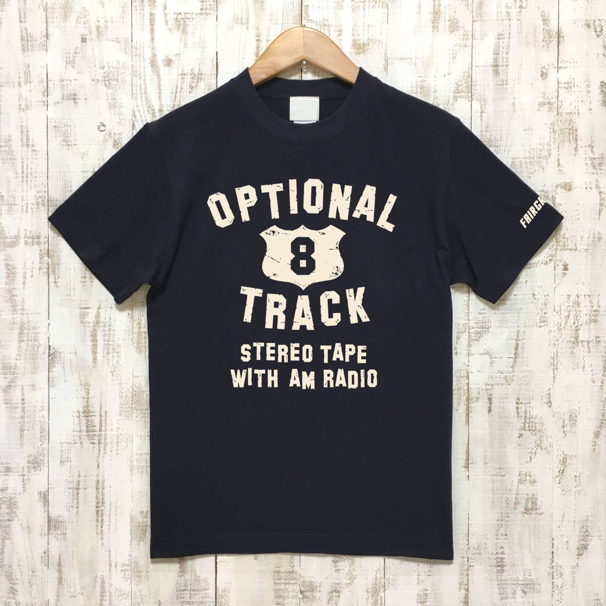 ■ OPTIONAL 8TRACK Tシャツ■Lサイズ(ネイビーxナチュラル)アメ車 アメリカ シボレー ダッジ フォード モパ-拍卖