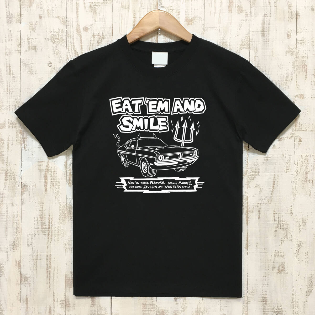 ■ STREET DEMON Tシャツ■XLサイズ(ブラックxホワイト)アメリカ アメ車 ダッジ デ-モン モパ- MOPAR DODGE 拍卖