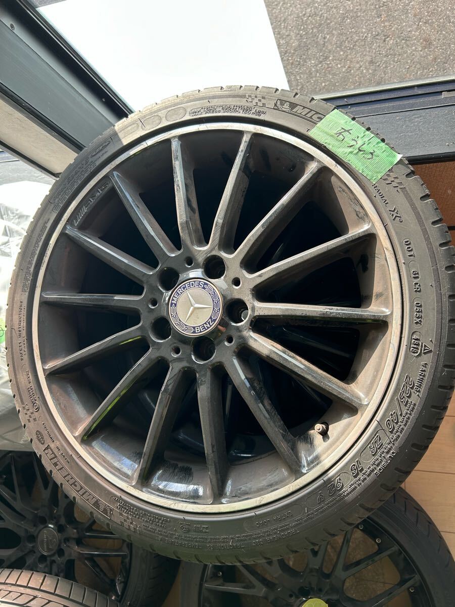 ベンツ CLA タイヤ ホイールセット 225/40-18 ミシュラン パイロットスポーツ3 中古品拍卖