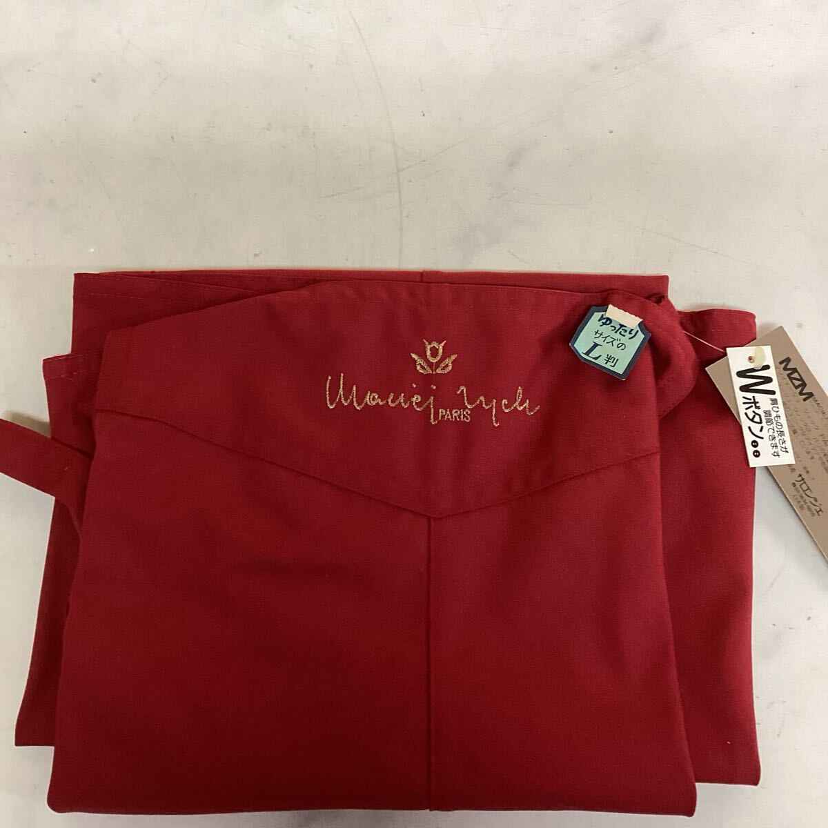 MACIEJ ZYCH 赤エプロン エプロン ゆったり Lサイズ (な41)拍卖