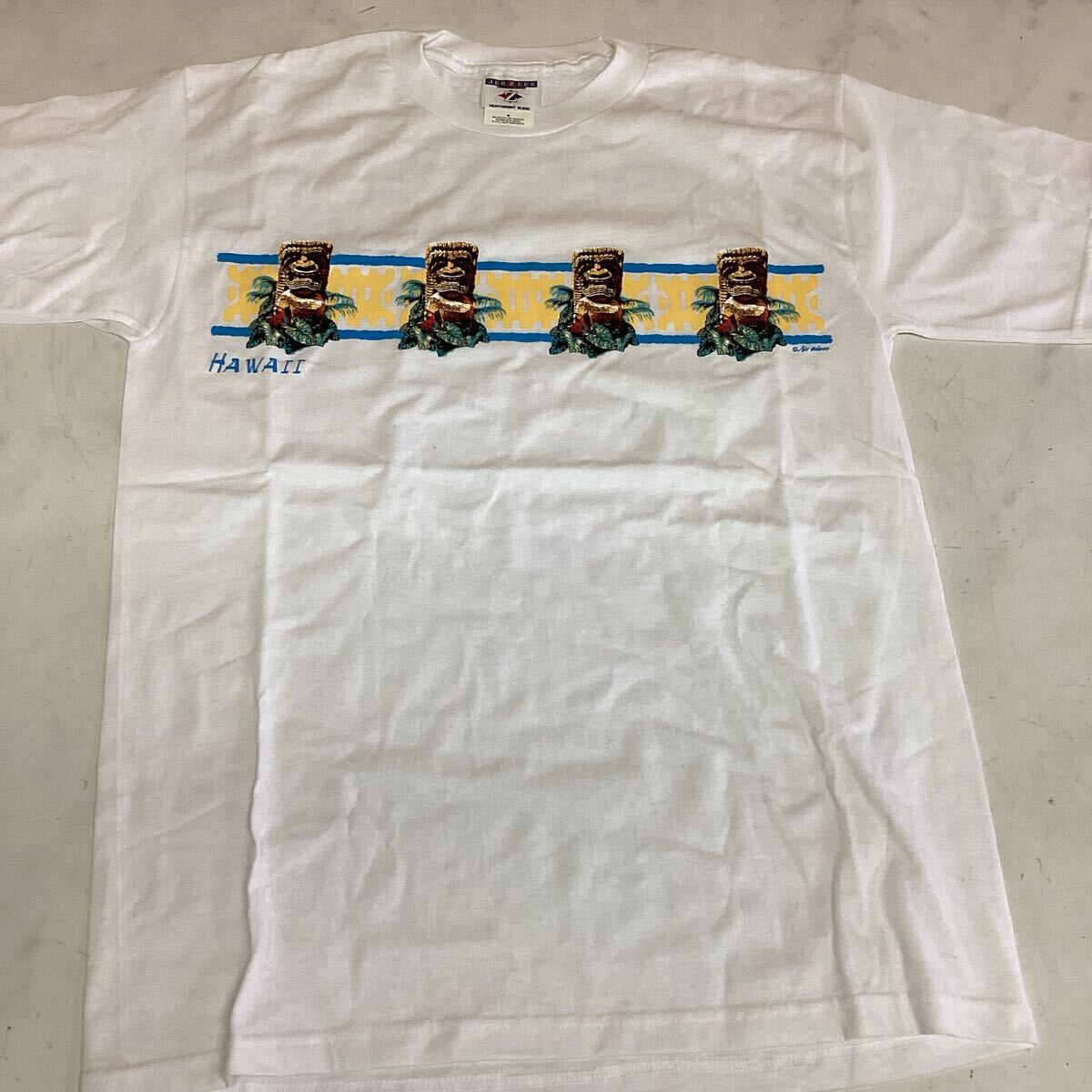 JERZEES 半袖シャツ Tシャツ ホワイト ハワイ アメリカ Mサイズ (に75)拍卖
