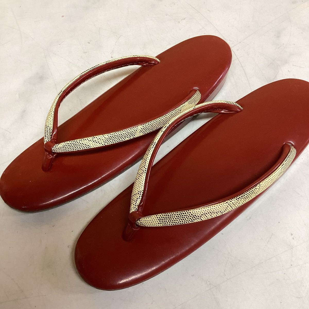 和装小物 着物 草履 朱色 柄あり シンプル 上品 エレガント (ね36)拍卖