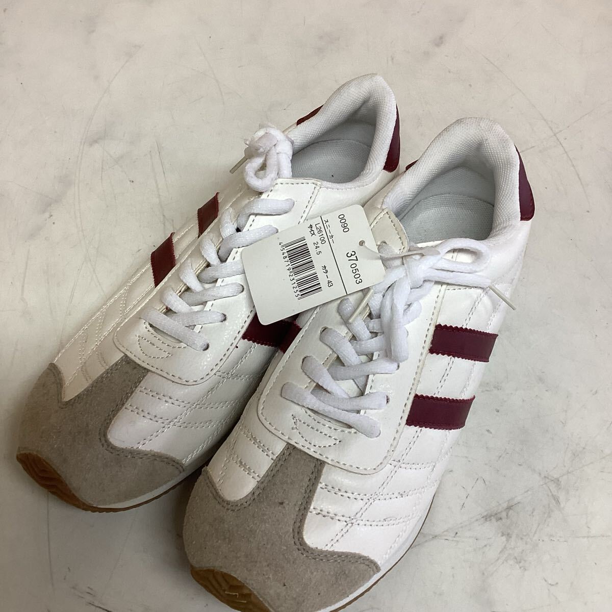 PLAT ARBRE スニーカー スポーツシューズ 24.5㎝ ホワイト (ね3)拍卖