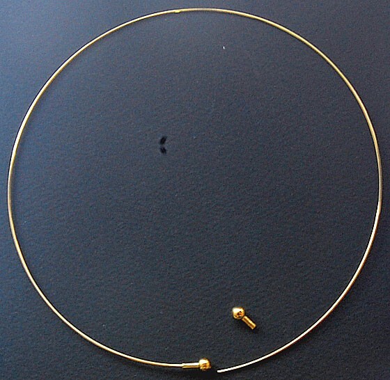 アクセサリーパーツ 金具 ワイヤーネック チョーカー キャッチ付きタイプ 金色 ゴールドカラー拍卖