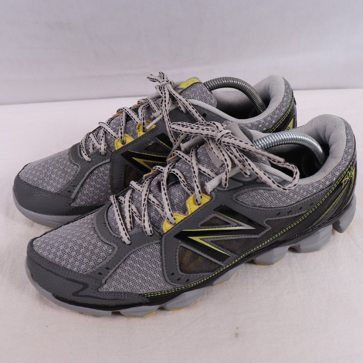 750 ニューバランス 27.0cm/New Balance グレー 灰色 シルバー イエロー 白 中古 古着 スニーカー メンズ yy5685拍卖