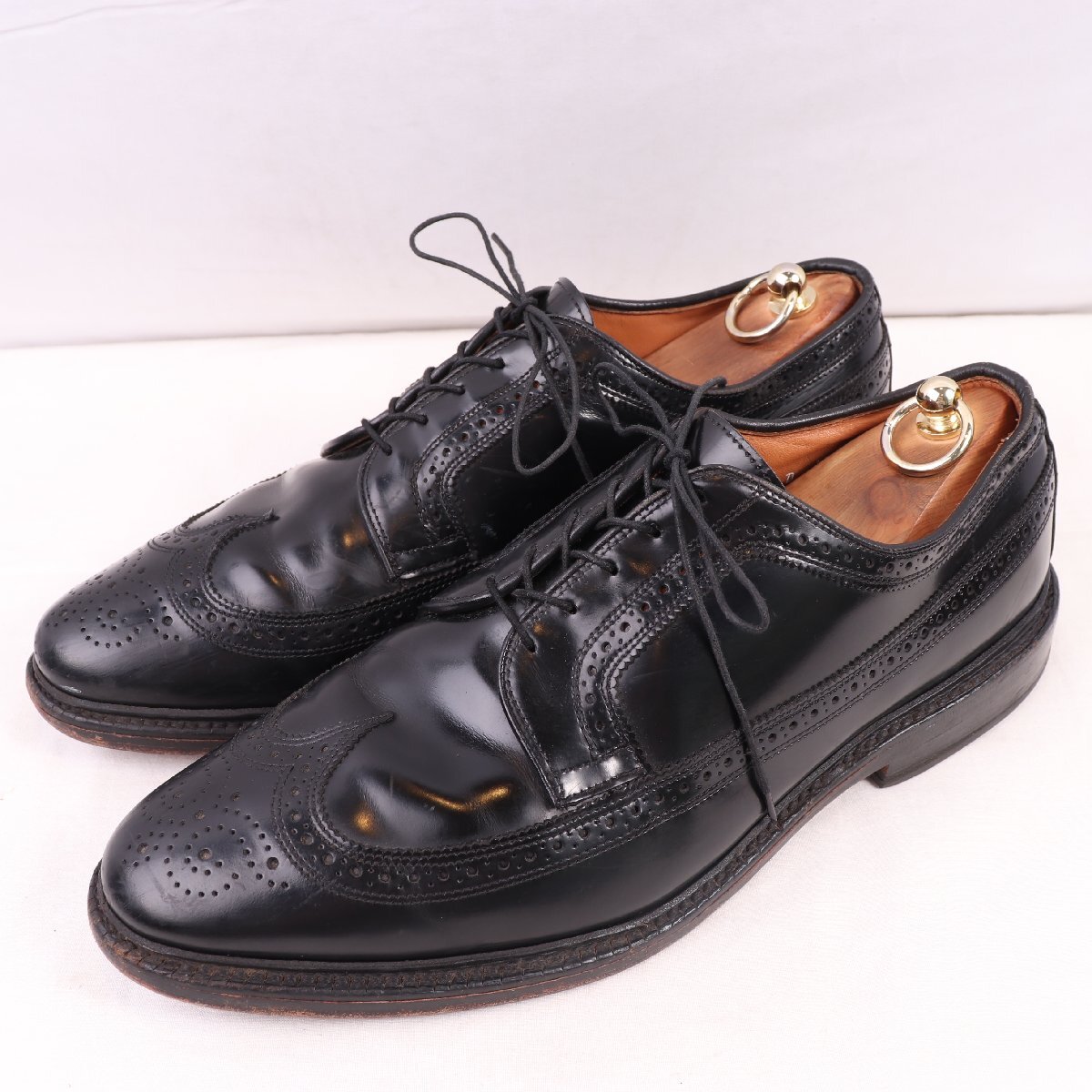 アレンエドモンズ 12 D ウイングチップ MacNeil マクニール ブラック 黒 ALLEN EDMONDS ヴィンテージ メンズ 中古 古着 ds5271拍卖