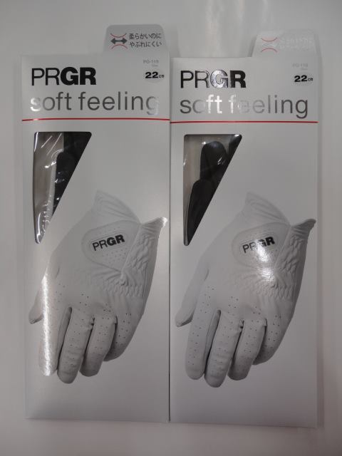 ■PRGR Soft Feeling GLOVE プロギア ソフトフィーリング メンズグローブ x 2枚【22cm/BK】『柔らかいのにやぶれにくい』PG-119拍卖