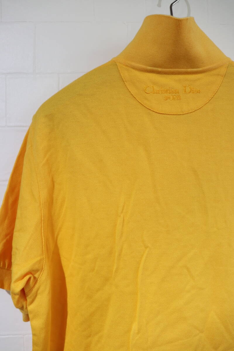90’s 即決 Christian Dior sports クリスチャンディオールスポーツ vintage 襟裏ブランドロゴ刺繍 半袖 ポロシャツ オレンジ レディースL拍卖