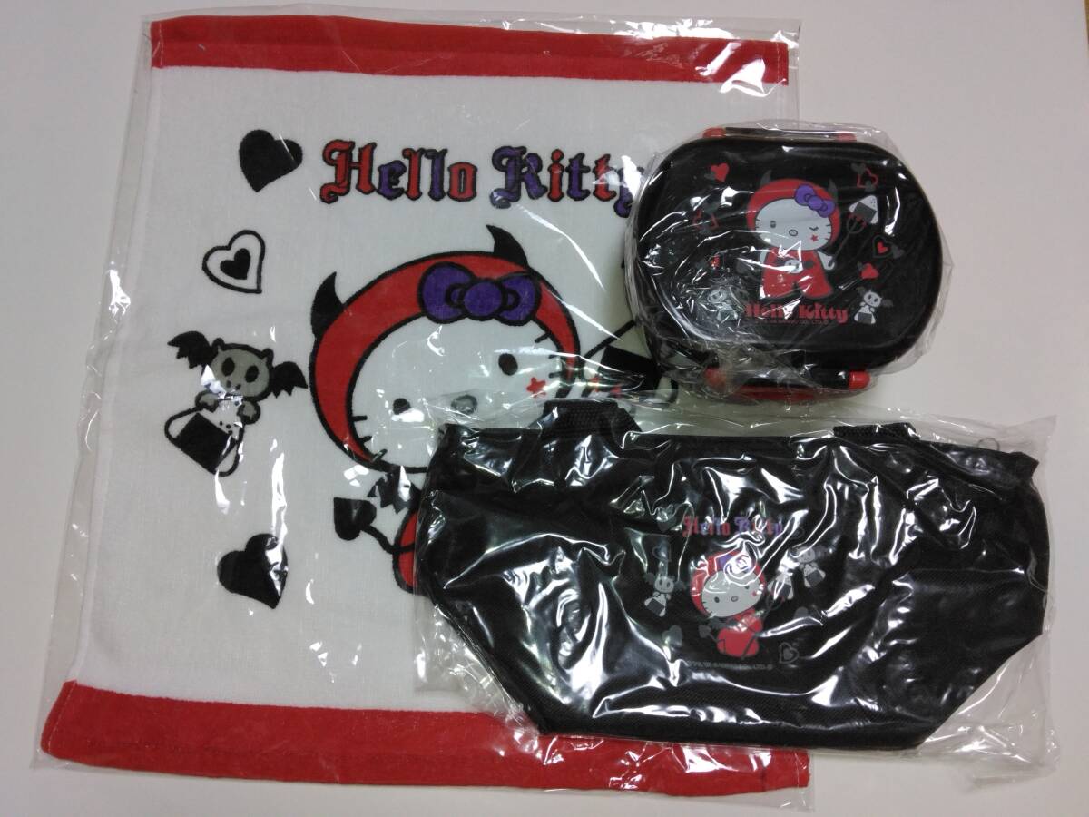 ハローキティ 小悪魔キティ ランチケース ハンディタオル トートバッグ ノベルティ 非売品 未使用 拍卖
