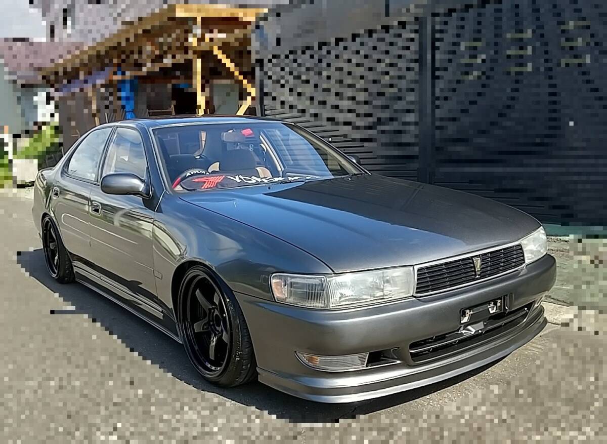 平成7年 GX90 クレスタ スーパールーセント 後期 4AT 11.2万km マットステルスグレー フルタップ車高調 9.5J ワンオフスポイラー拍卖