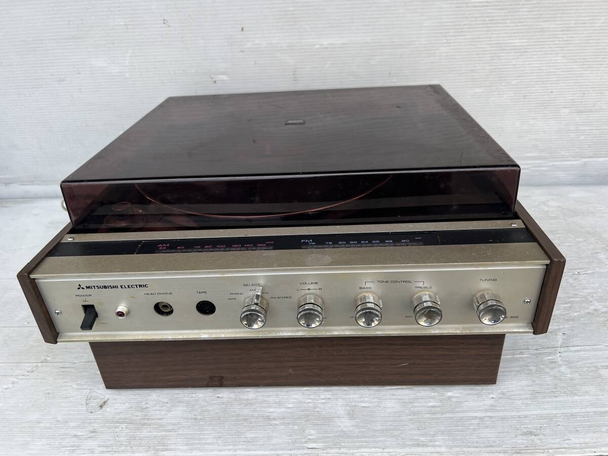 三菱 MITSUBISHI ELECTRIC DSS-300ターンテーブル/ステレオアンプ 通電確認 レコードプレーヤー 昭和レトロ ビィンテージ拍卖