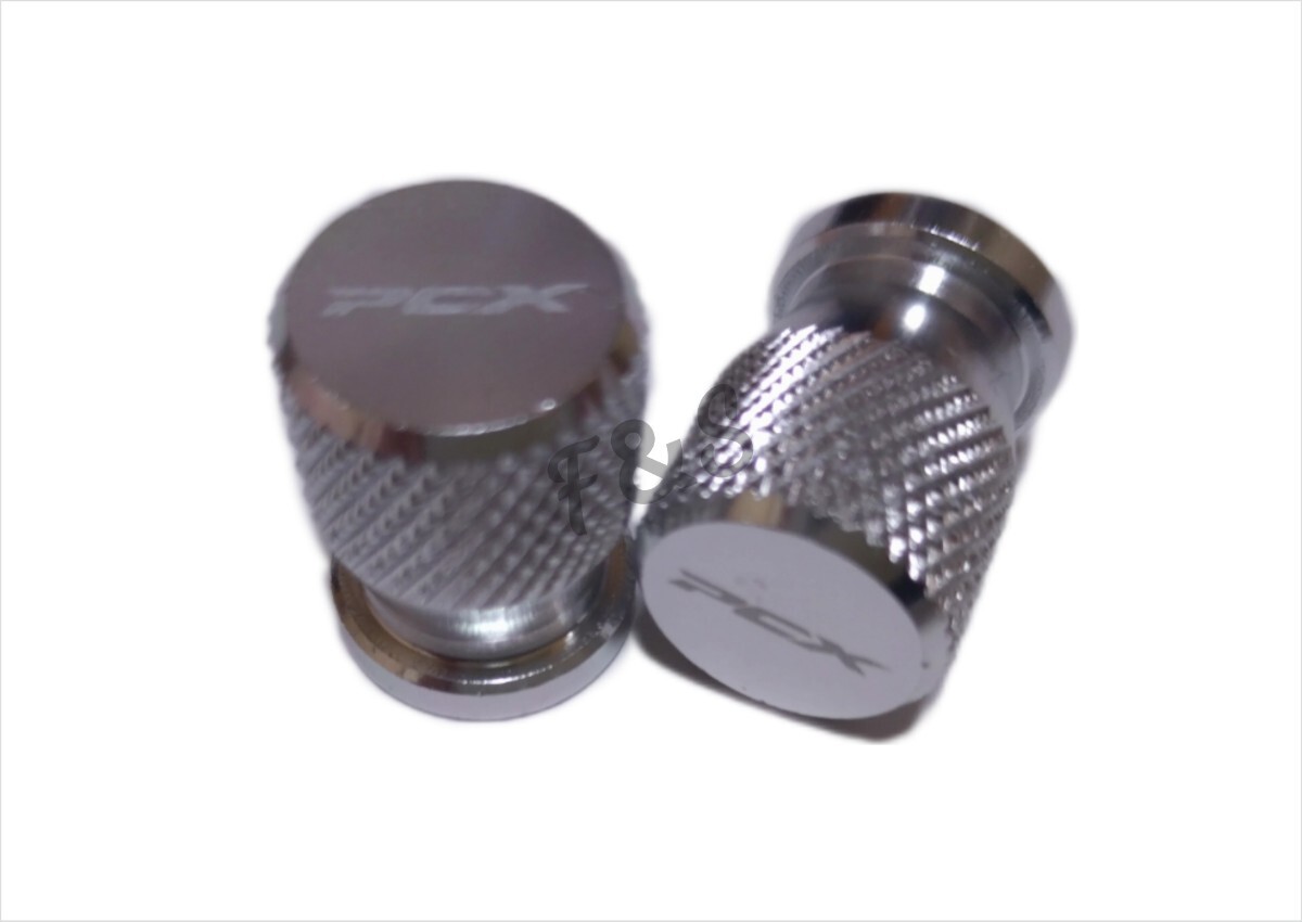 ホンダ PCX125 PCX150 PCX160 エアーバルブ キャップ シルバー アルミニウム合金 カスタムパーツ ドレスアップパーツ拍卖