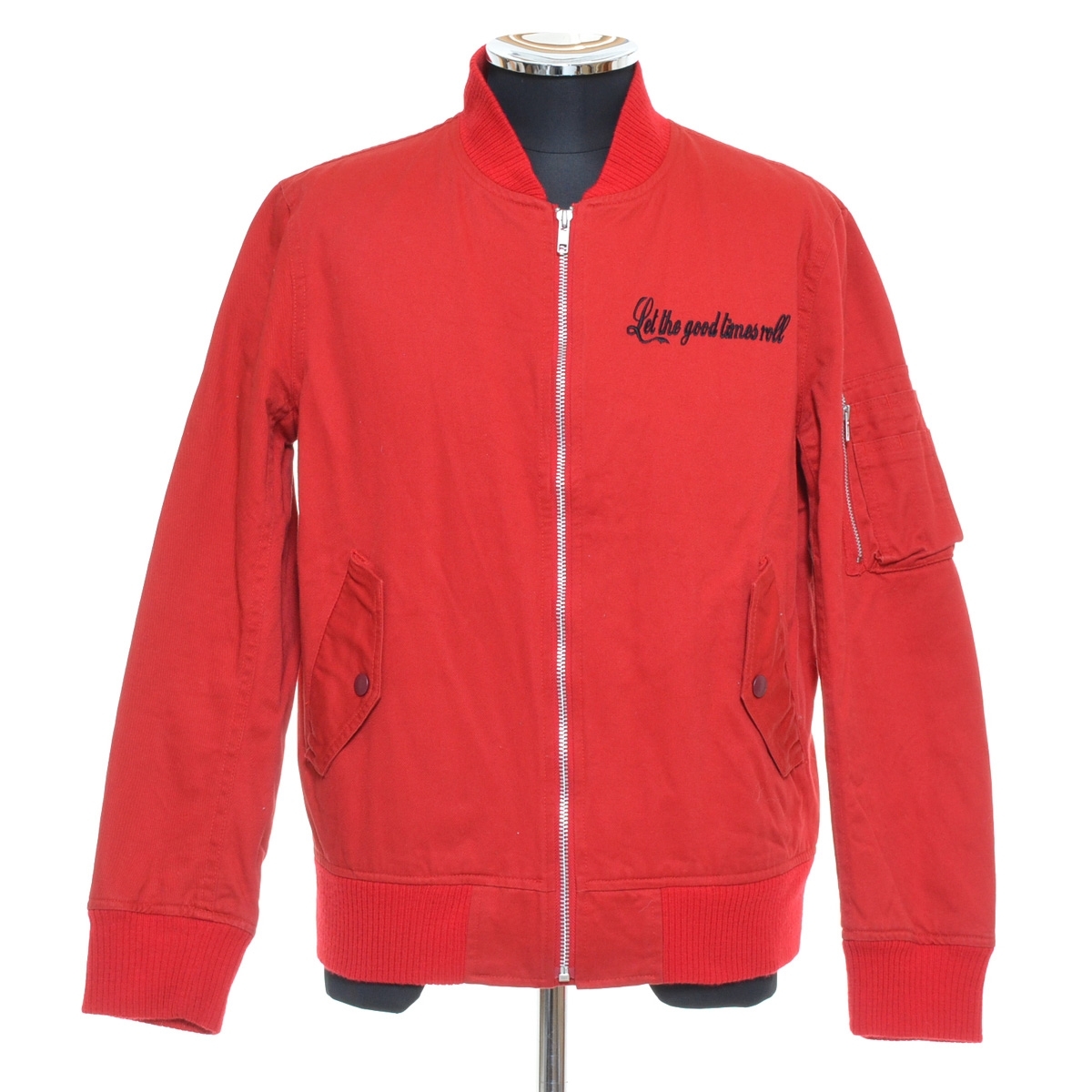 〇461407 STIFF ○MA-1 ブルゾン ジャケット コットンツイル メンズ レッド拍卖