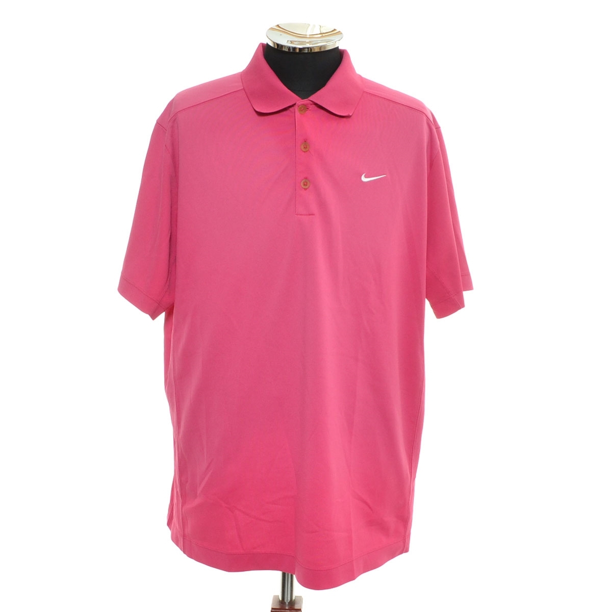 〇531654 NIKE GOLF ナイキ ゴルフ ◯ポロシャツ 半袖 ゴルフウェア トップス 691995-618 サイズL メンズ ピンク拍卖