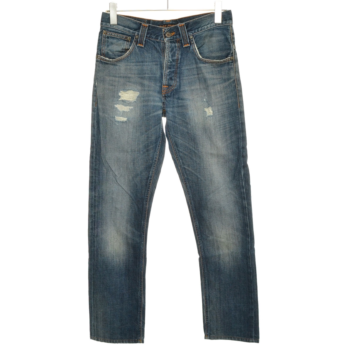 〇527701 Nudie Jeans ヌーディージーンズ ◯デニムパンツ ジーンズ サイズW28 メンズ イタリア製 インディゴ拍卖