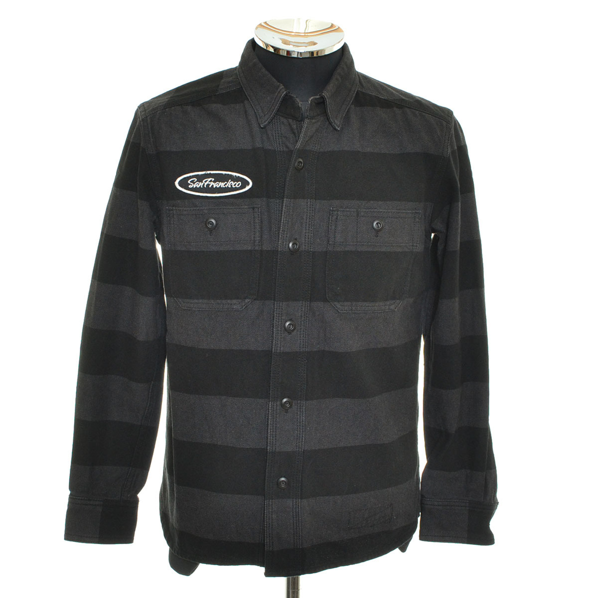 ●547960 BEN DAVIS ベンデイビス ○長袖シャツ サイズS メンズ ストライプ拍卖