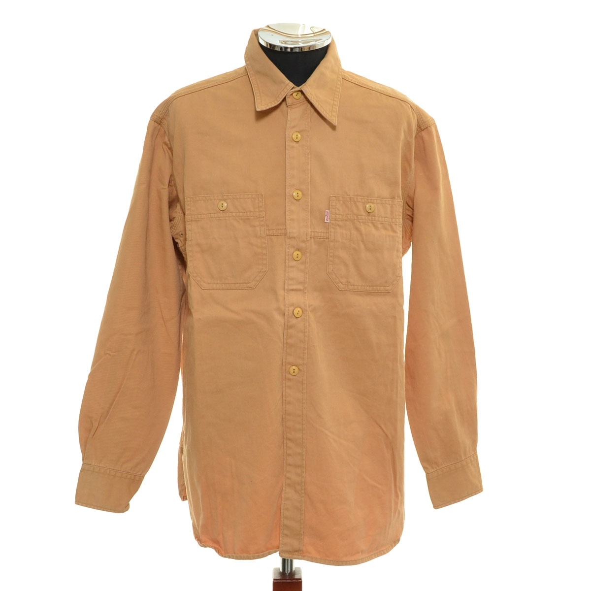 〇530971 LEVI'S リーバイス ◯ワークシャツ 長袖 トップス 60511-7291 サイズM メンズ ベージュ系拍卖