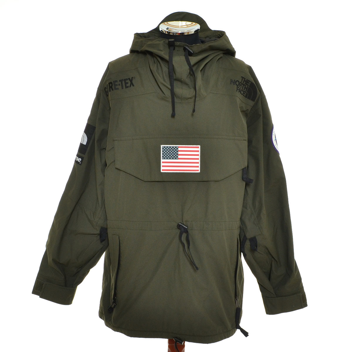 ●539159 Supreme × THE NORTH FACE ●マウンテンパーカー 17SS Trans Anatarctica Expedition GORE-TEX NF0A37KB L メンズ グリーン拍卖