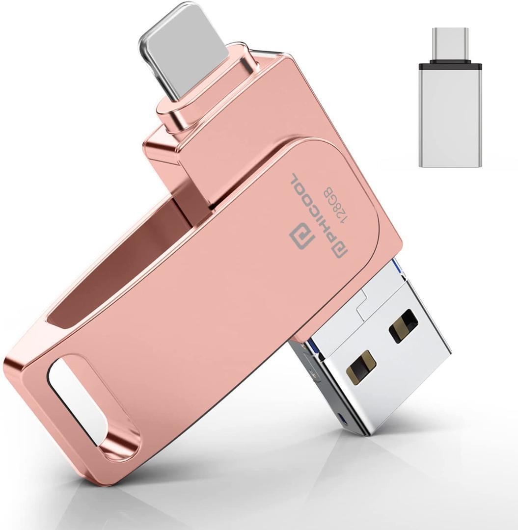 128GB USBメモリ4in1フラッシュドライブ IOS Android パソコン対応拍卖