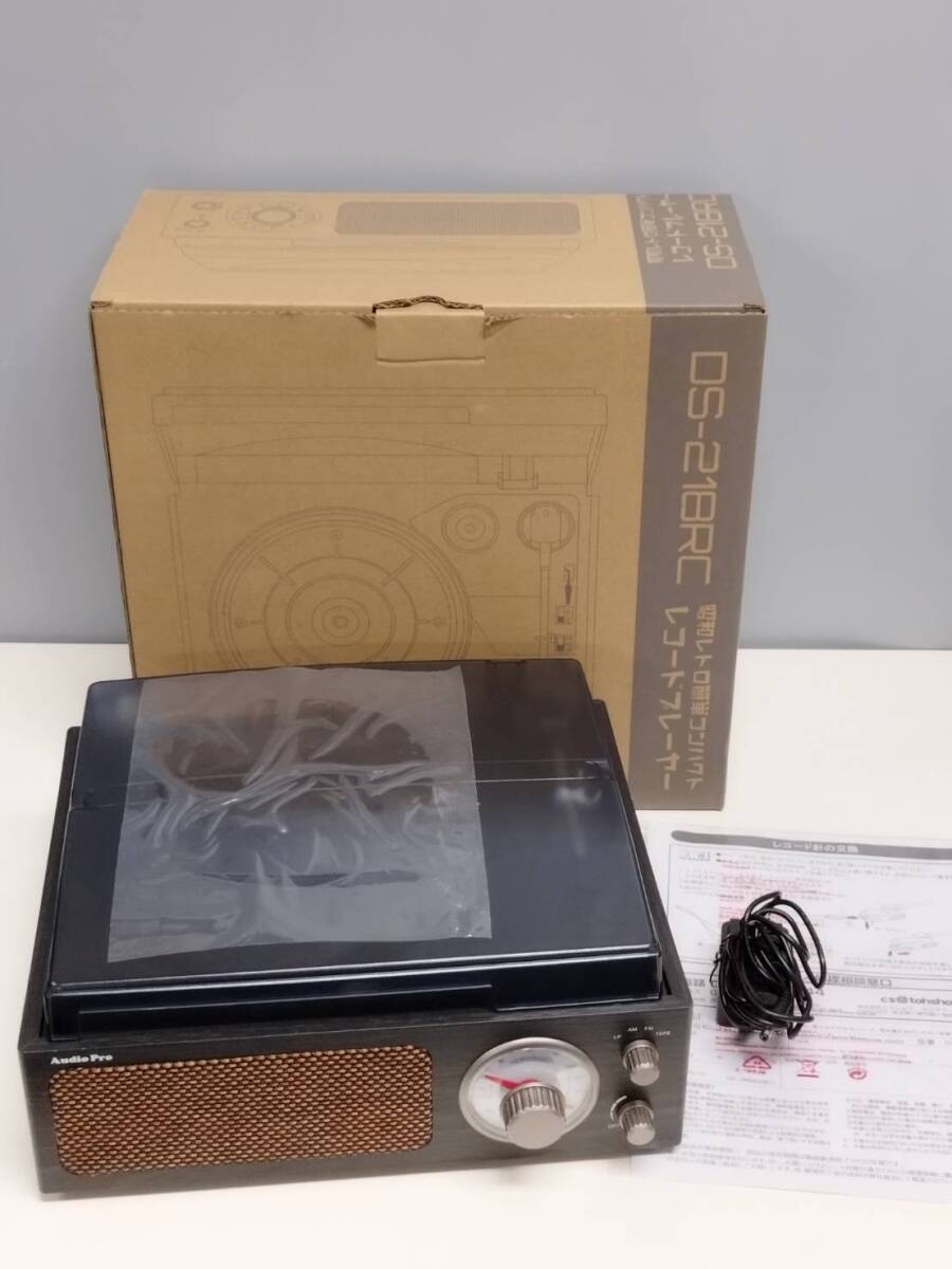 【未使用近い】昭和レトロ簡単コンパクトレコードプレーヤー DS-218RC拍卖