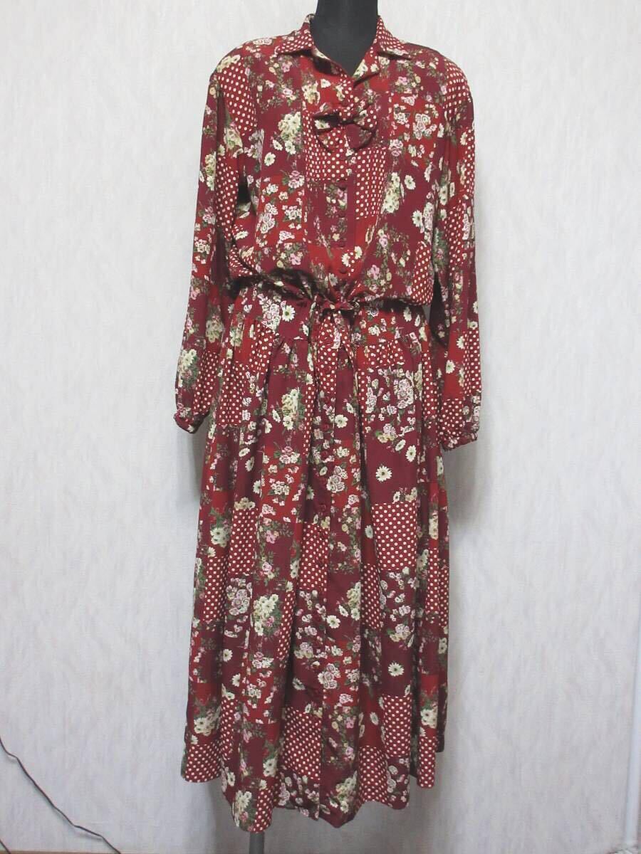 OLIVE des OLIVE オリーブデオリーブ ワンピース ロング 花柄 ビンテージ 赤 irmri kn304拍卖