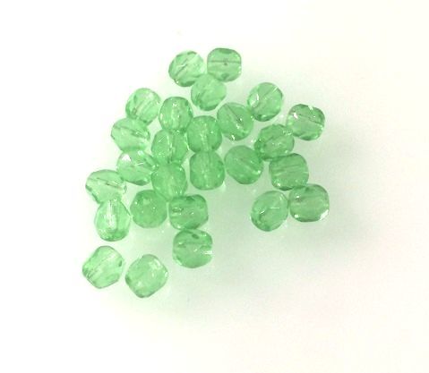 ★チェコ ファイヤーポリッシュ★4mm 50個★ペリドット★ファイアーポリッシュ FP拍卖