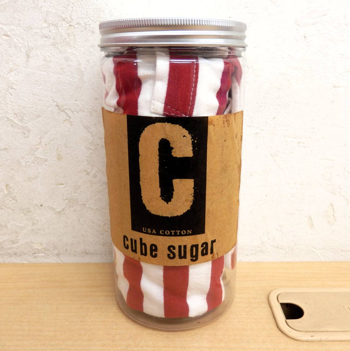 ◆51396 cube sugar USA COTTON Tシャツ Vネック Mサイズ 未使用拍卖