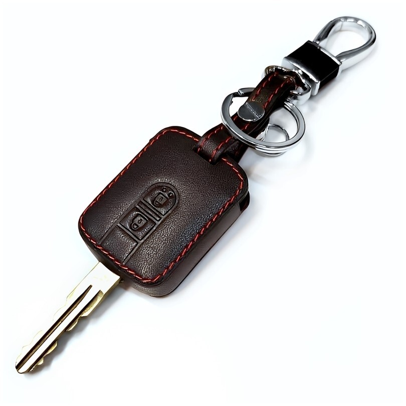 新品即決 日産 牛本革 レザー スマートキーケース キーカバー エクストレイル T30 キューブ GZ11.Z11 ティーダ C11 アクセサリー拍卖