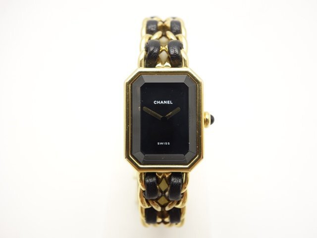 CHANEL シャネル プルミエール Mサイズ GP×革 クォーツ レディース 時計 中古 送料無料【質屋出品】拍卖