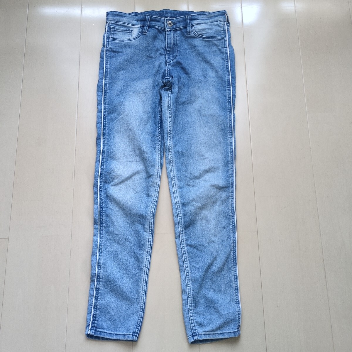 H&M スキニー  デニムパンツ ジーパン150cm ストレッチ 子供 キッズ ジュニア 女の子 エイチアンドエム拍卖