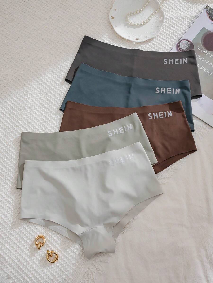 インティメート ショーツ シームレス レディース シンプルソリッドカラー ショーツ 5枚組拍卖