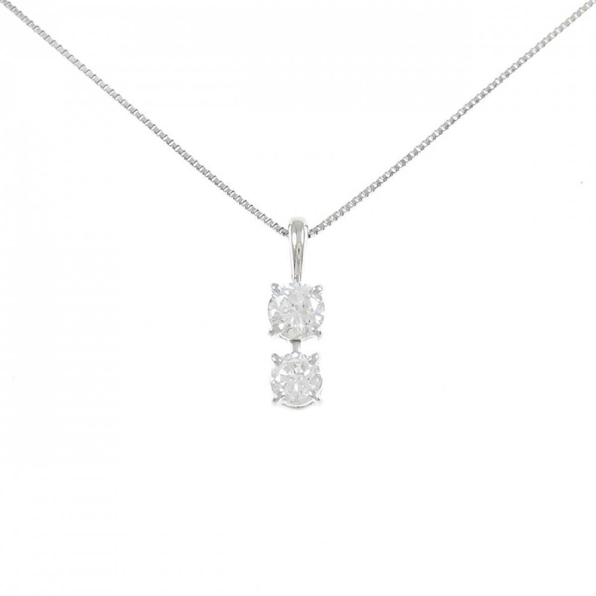 PT900/PT850 ダイヤモンド ネックレス 0.73CT拍卖