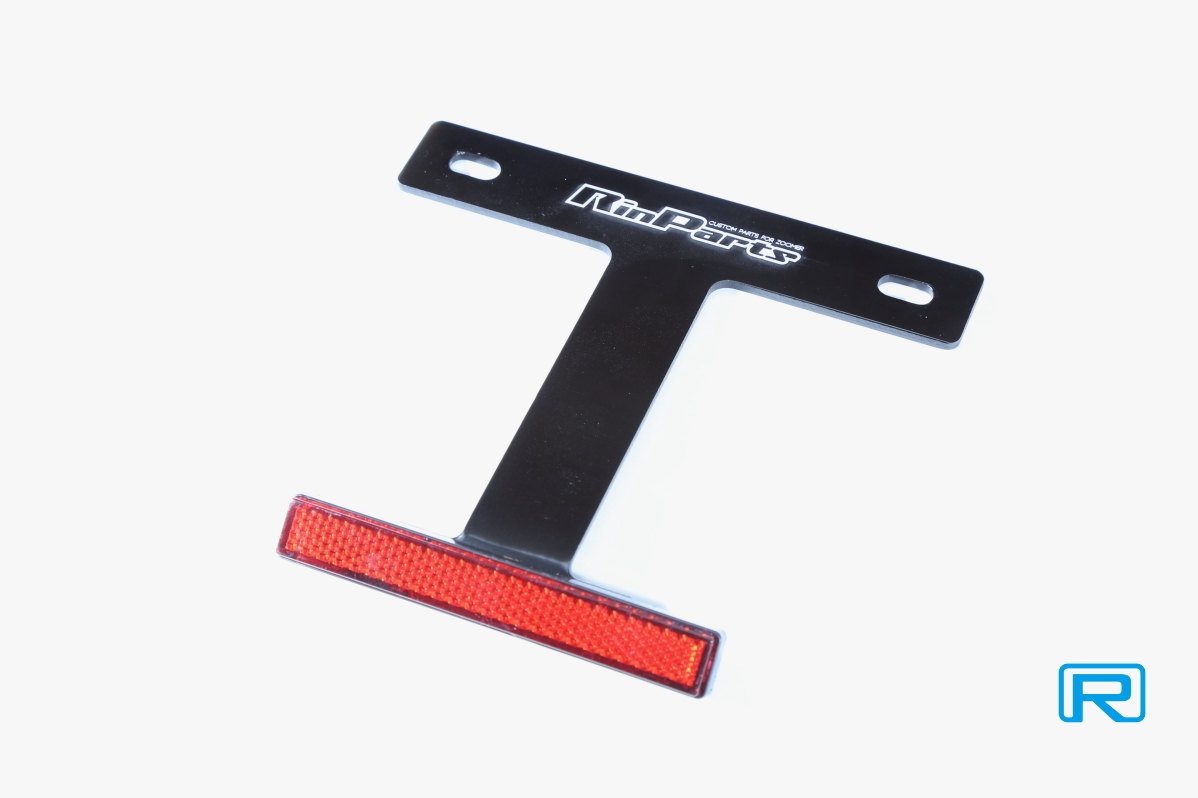 ★★送料込み★★ 車検対応 スリム アルミステーリフレクターKIT ブラック ネコポスで発送拍卖