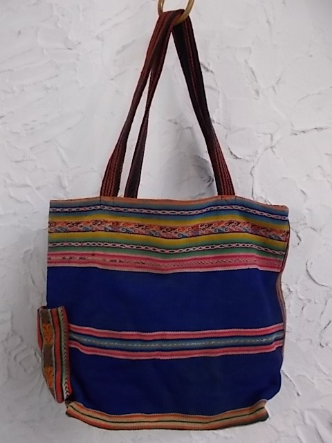 ♪半額~♪ セール 手織り布 トートバック エコバッグ バッグ アワヨ 南米 ボリビア 古布 アンデス エスニック アンティーク b拍卖