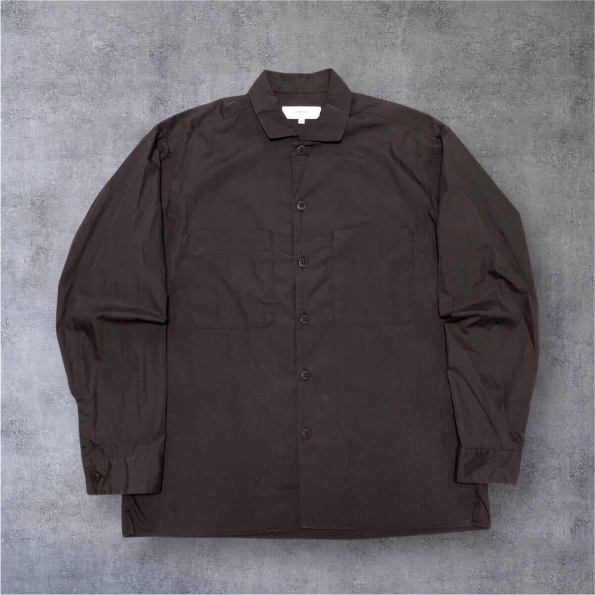 ■B MING BY BEAMS ビーミング バイ ビームス■長袖 シャツ ダークグレー S拍卖