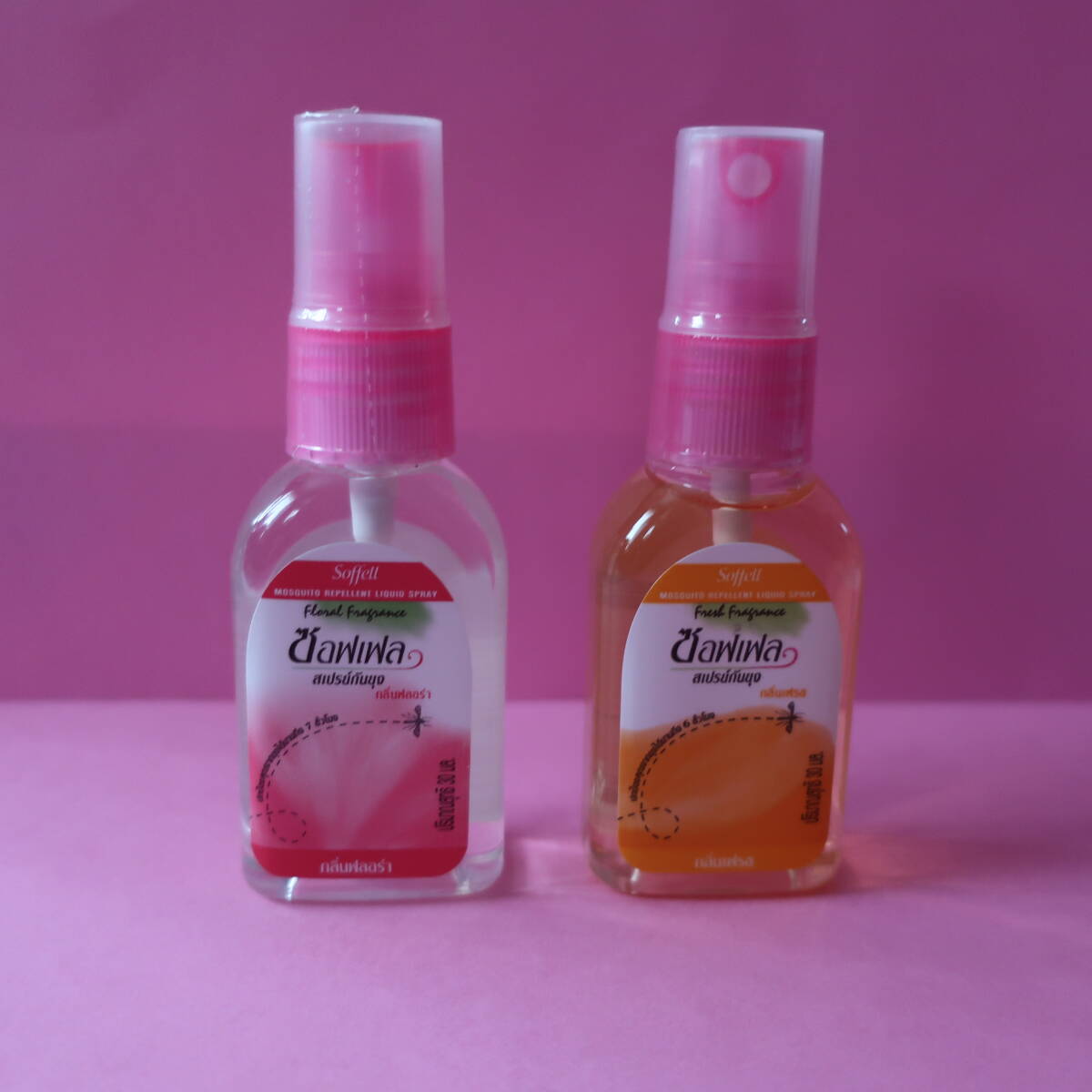 蚊よけ スプレー soffell ソフェル★フローラル30ml+オレンジ30ml 2本セット拍卖