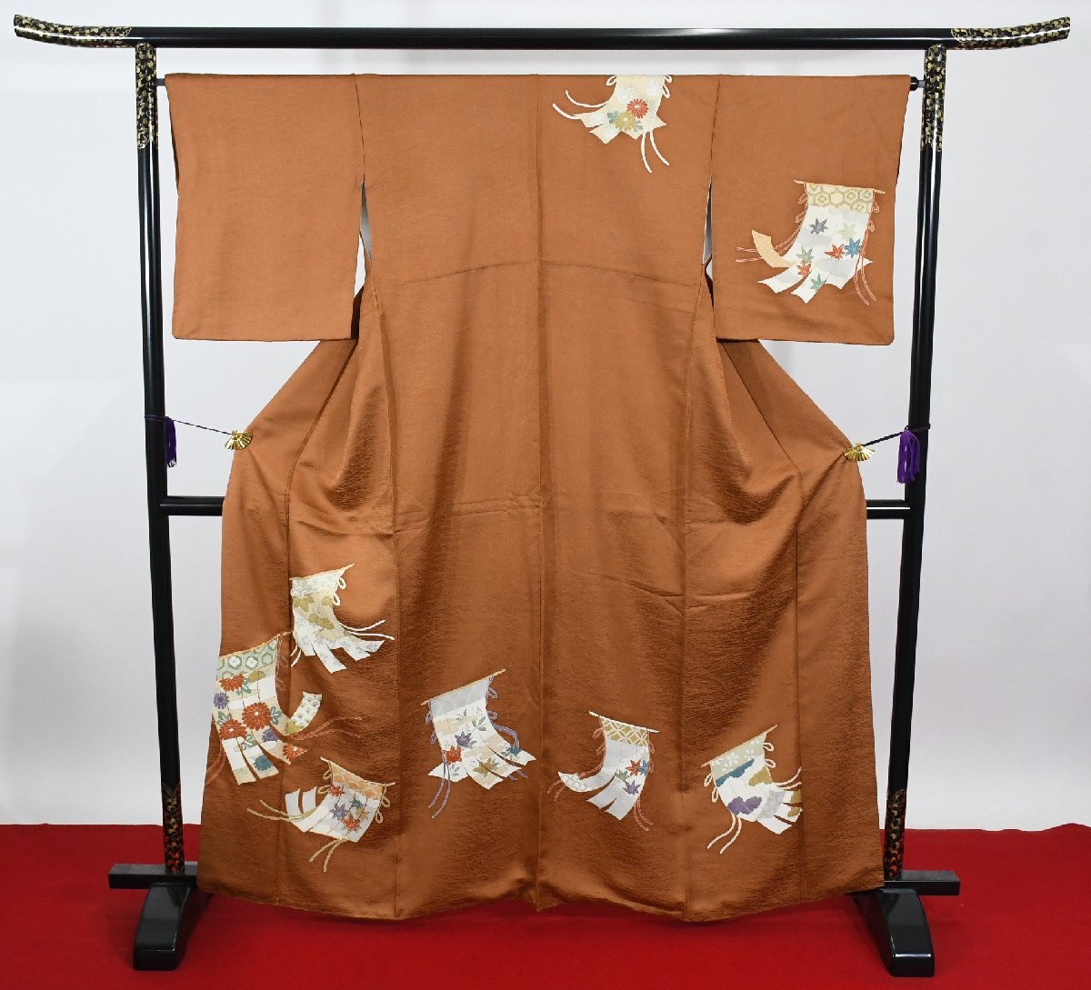 附下訪問着 披露宴 几帳 身丈157cm 裄丈66cm ★着物 パーティー t‐2103 桜庭呉服店拍卖