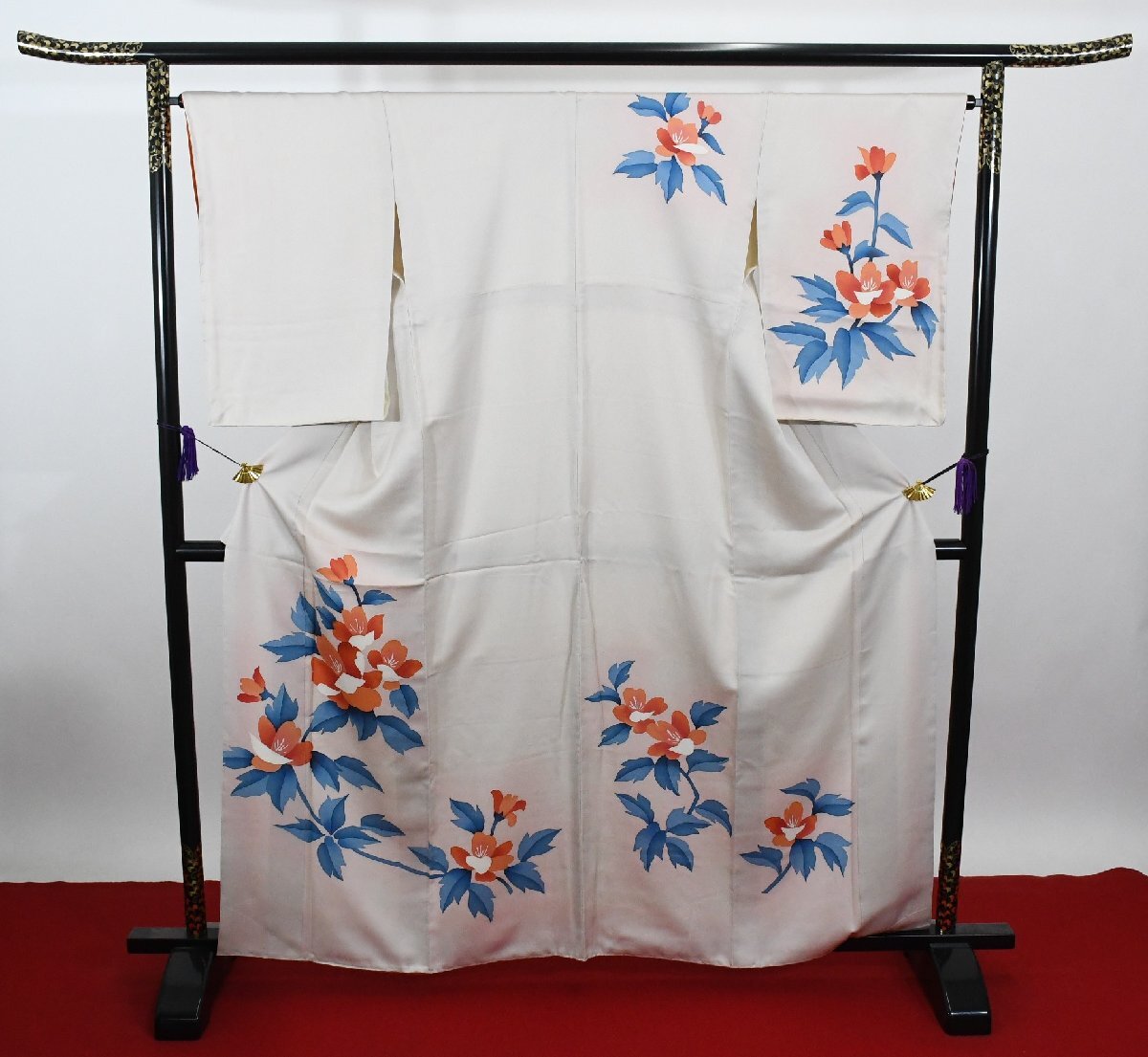 附下訪問着 披露宴 花 椿 身丈154cm 裄丈65cm ★着物 パーティー t‐2040 桜庭呉服店拍卖