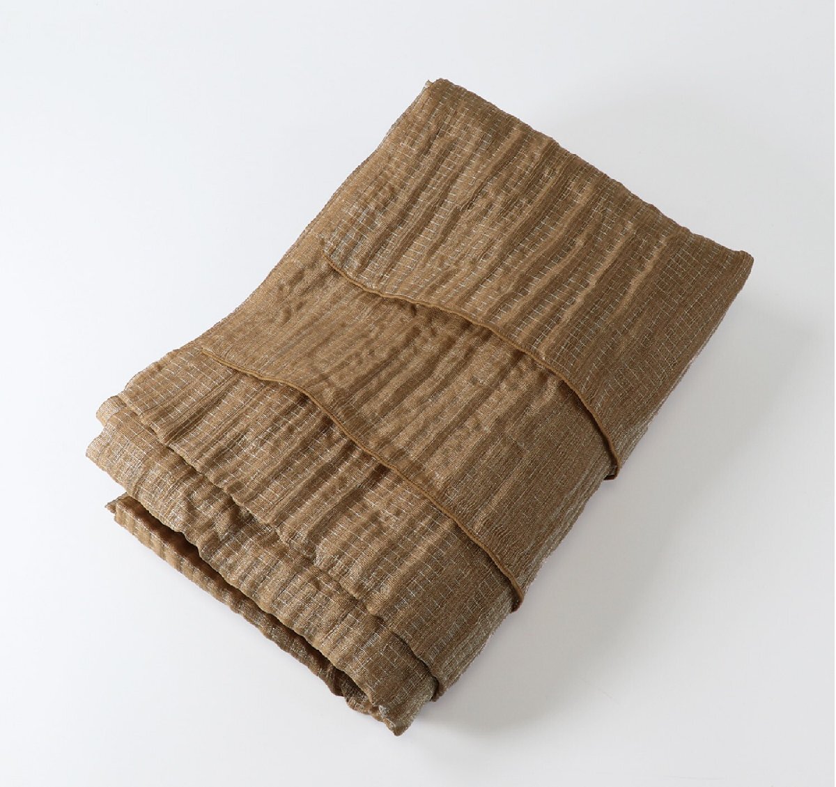 浴衣 夏祭り 祭り 花火 衣用帯 大人 しわ兵児帯 へこ帯 銀糸入り ココアブラウン 女性 レディース 約400×40cm拍卖