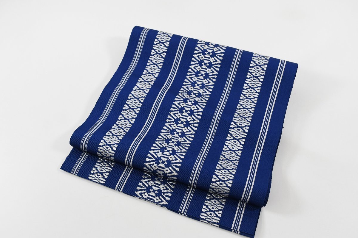 袋名古屋帯 博多織 青 帯丈390cm ★着物屋 ne-15320 桜庭呉服店拍卖