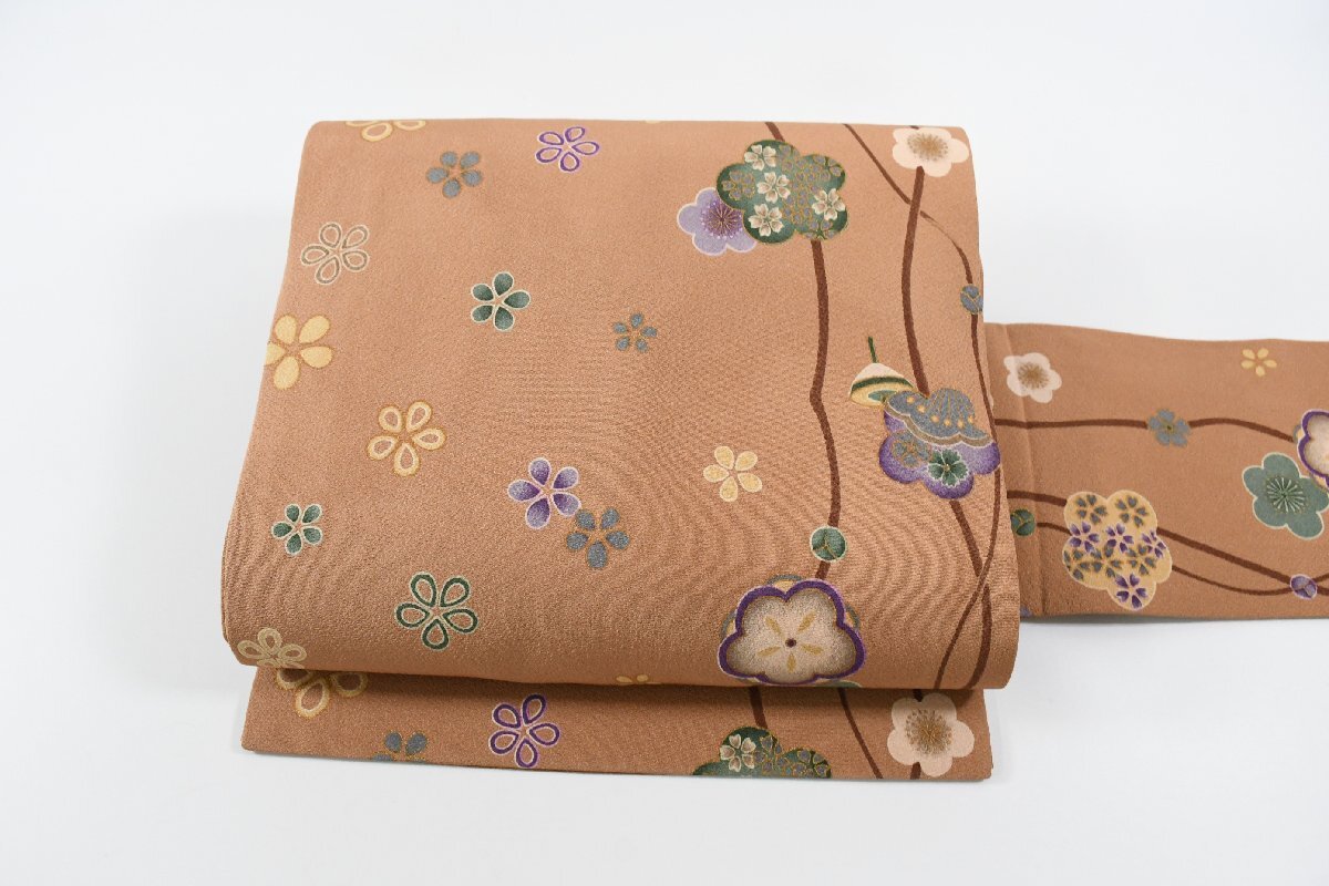 名古屋帯 花 駒 帯丈376cm ★着物屋 ne-15401 桜庭呉服店拍卖