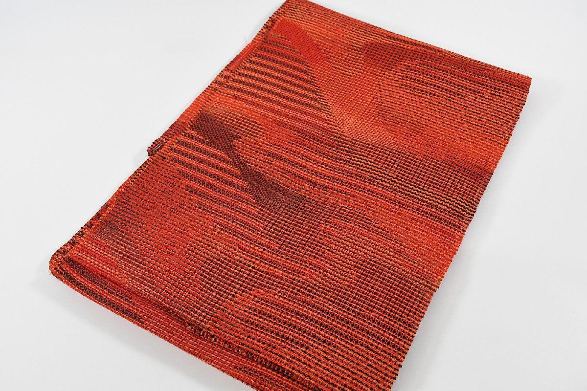 袋名古屋帯 夏帯 幾何学模様 帯丈366cm ★着物屋 ne-16001 桜庭呉服店拍卖