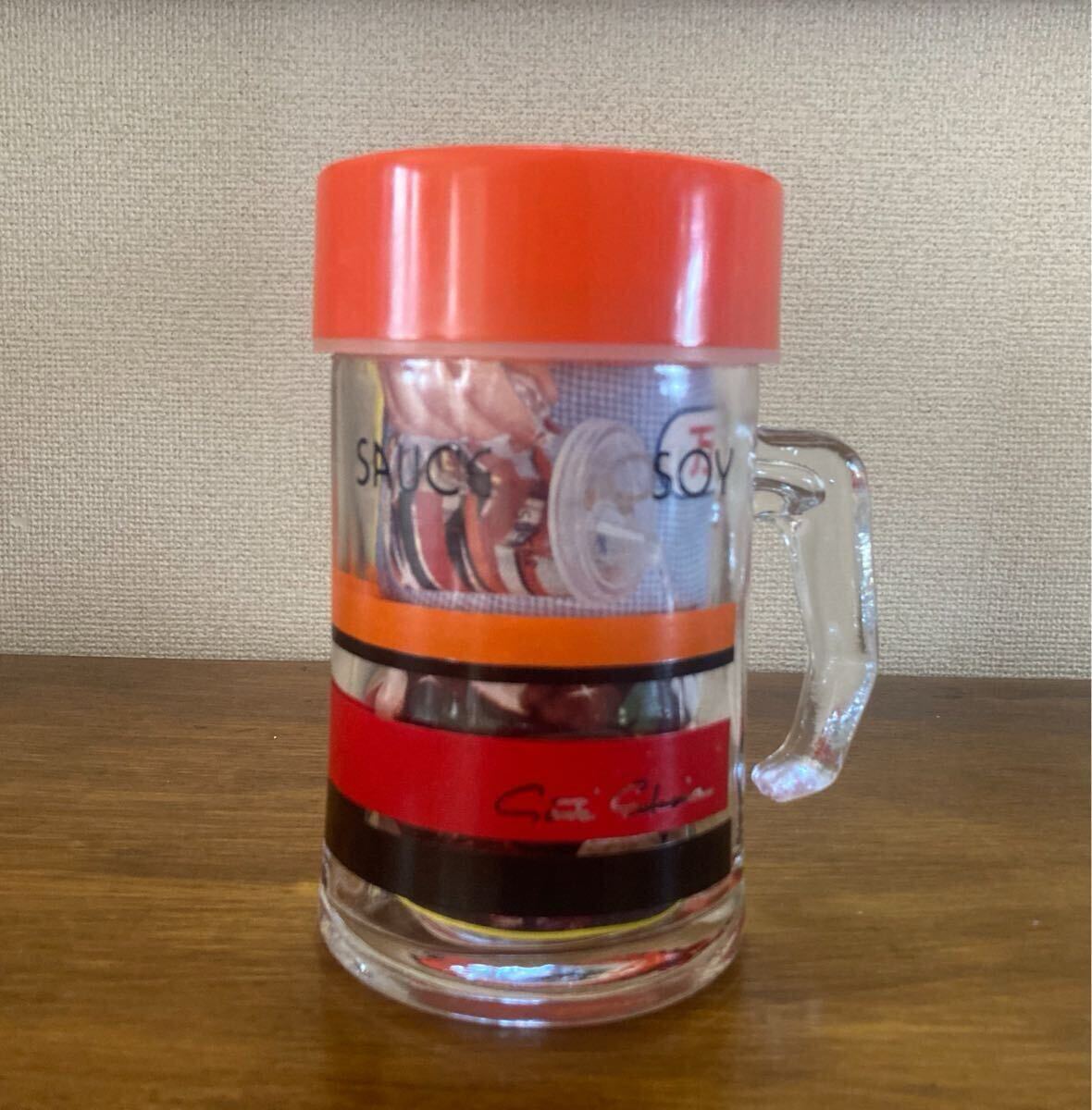 万能調理ポット/調理用ポット/キッチンポット/オイル/ドレッシング/ソース/しょう油/砂糖/お酒/ガラス/昭和レトロ/オレンジ/赤/黒/3色拍卖