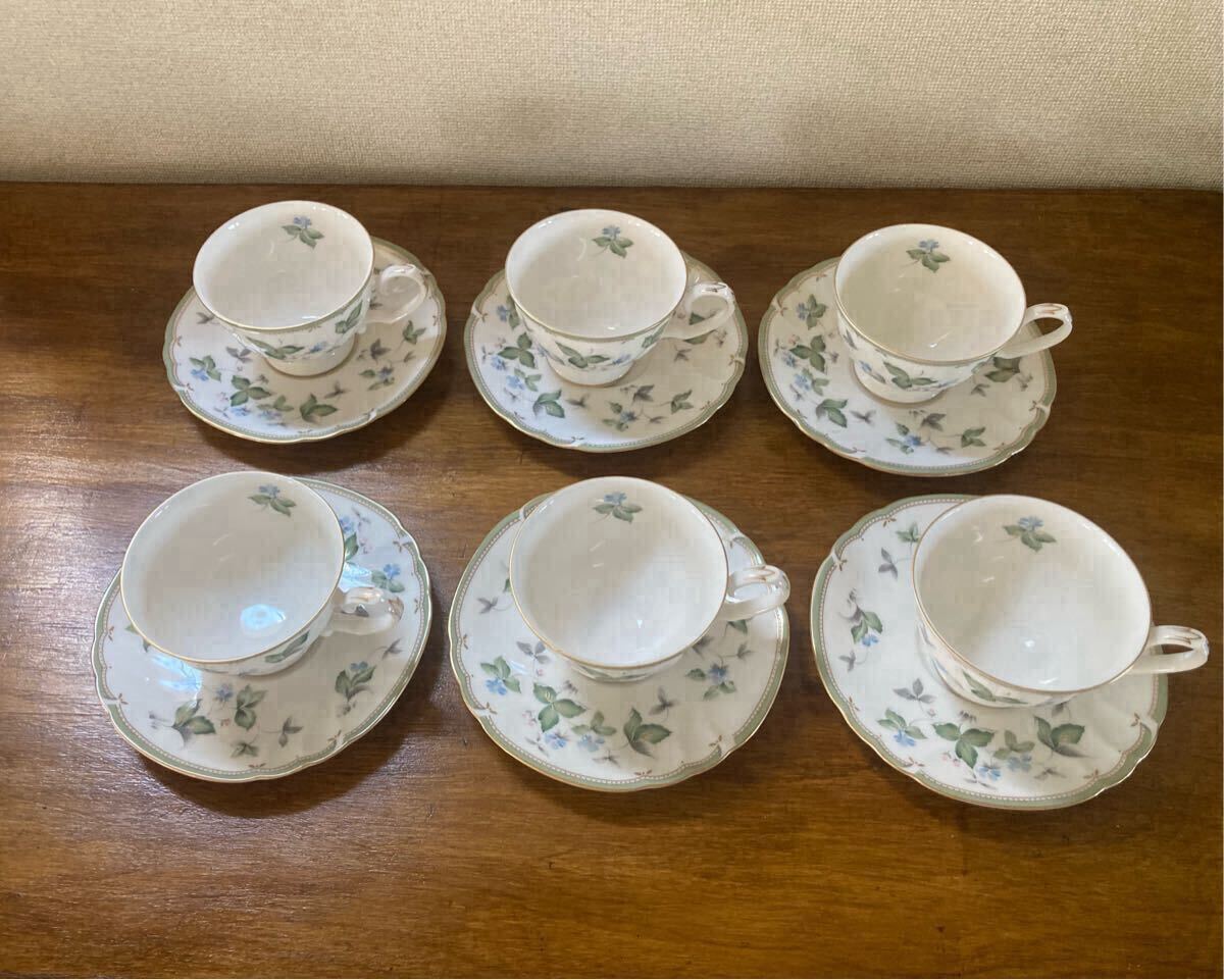 yamaka/fashion bone/ヤマカ/金彩/花/カップ&ソーサー /6客セット/昭和レトロ/当時物/洋食器/コーヒーカップ/ティーカップ拍卖